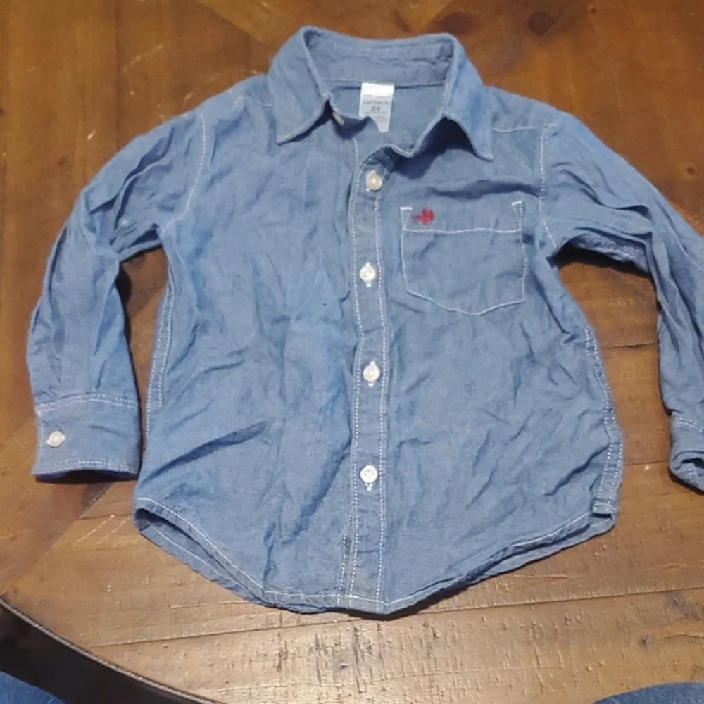 Carter's Denim Blue Kids Button-Up Shirt